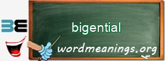 WordMeaning blackboard for bigential